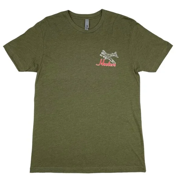 Hooters Girl Next Level Apparel Graphic Tee Shirt M Green - Picture 11 of 11